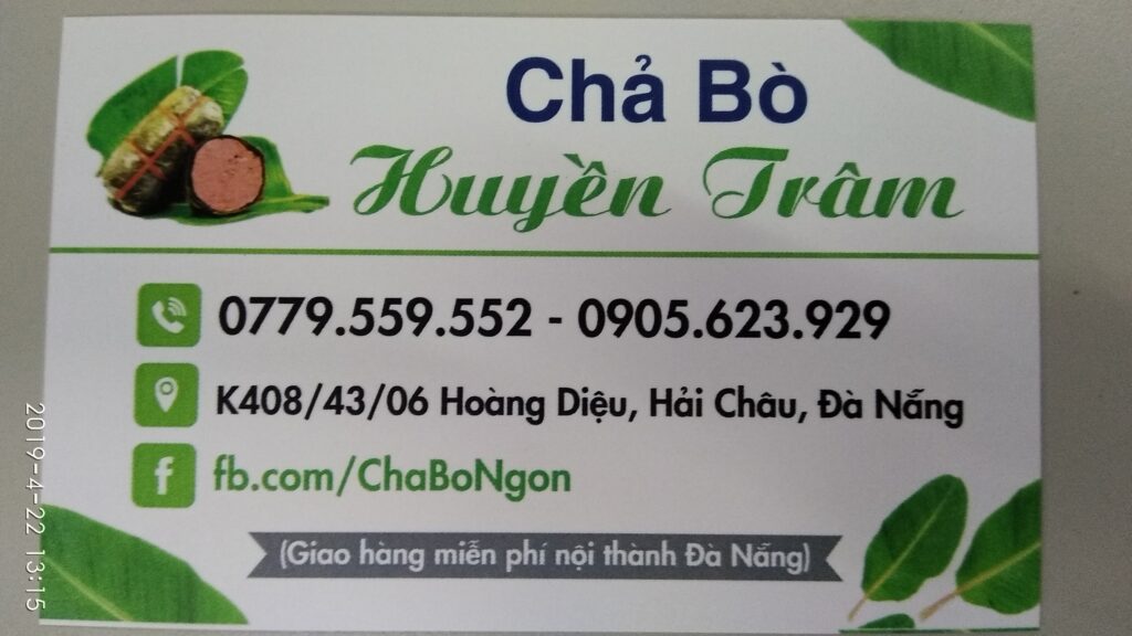 chả bò Đà Nẵng so sánh với chả bò Huế